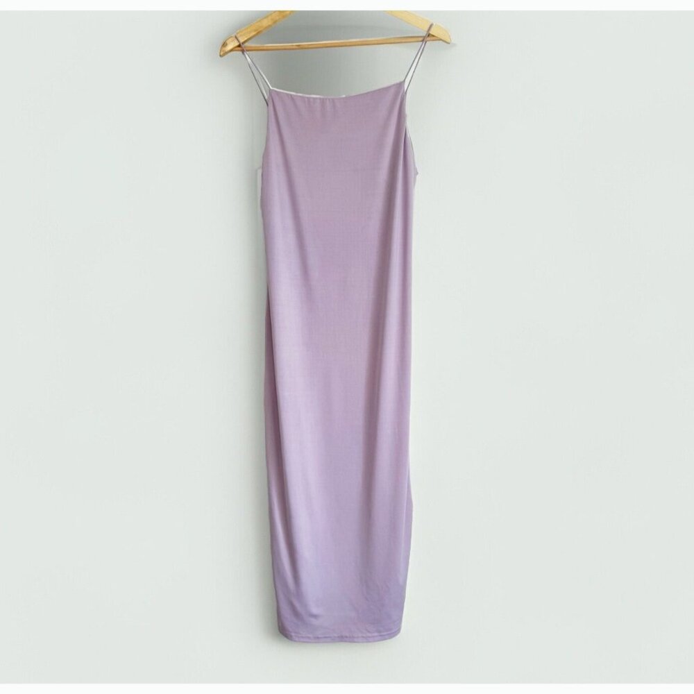 Revamped Lavender Slip Dress XL Minimalist Soft Girl Pastel Feminine Stretch